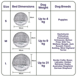 Enclosed Orthopedic Dog Cave Bed –  With Joint Support for Small Dogs